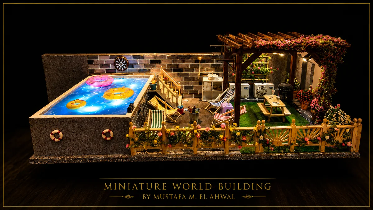 Miniature house craftsmanship by Mustafa EL Ahwal 3