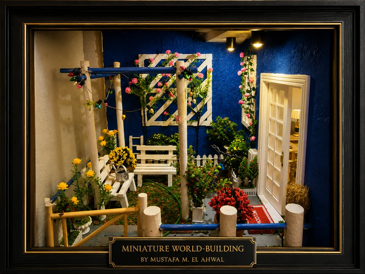 Miniature house craftsmanship by Mustafa EL Ahwal 7