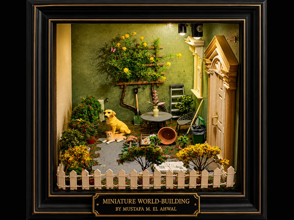 Miniature house craftsmanship by Mustafa EL Ahwal 8