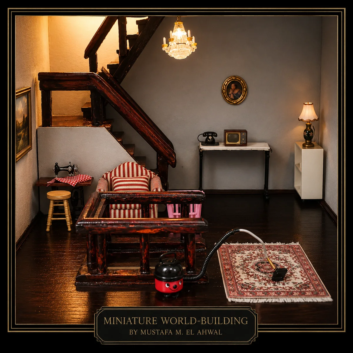 Miniature house craftsmanship by Mustafa EL Ahwal 9