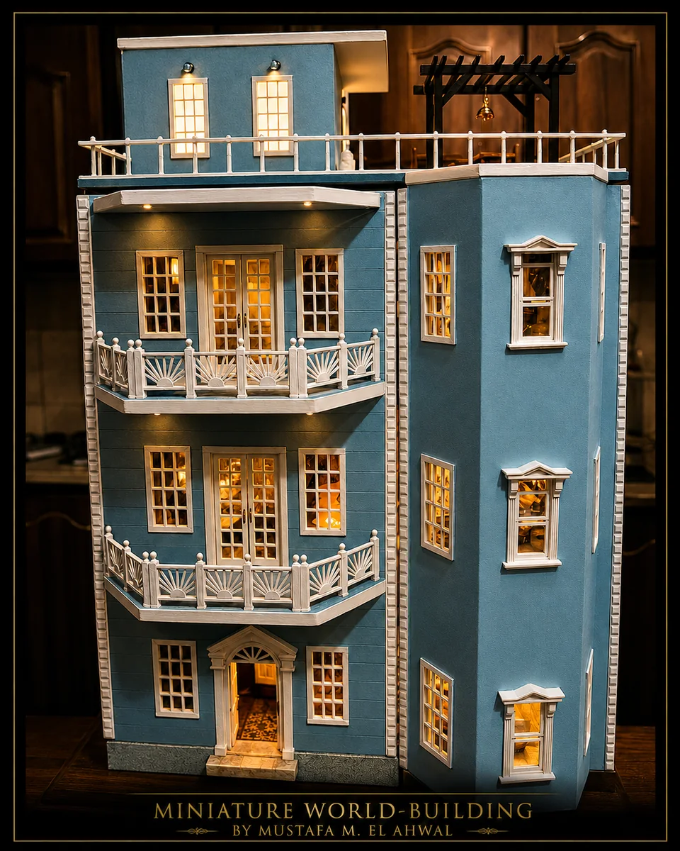 Miniature house craftsmanship by Mustafa EL Ahwal 11