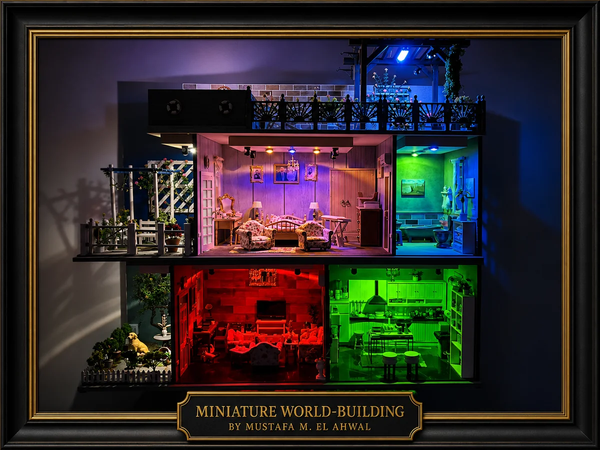 Miniature house craftsmanship by Mustafa EL Ahwal 12